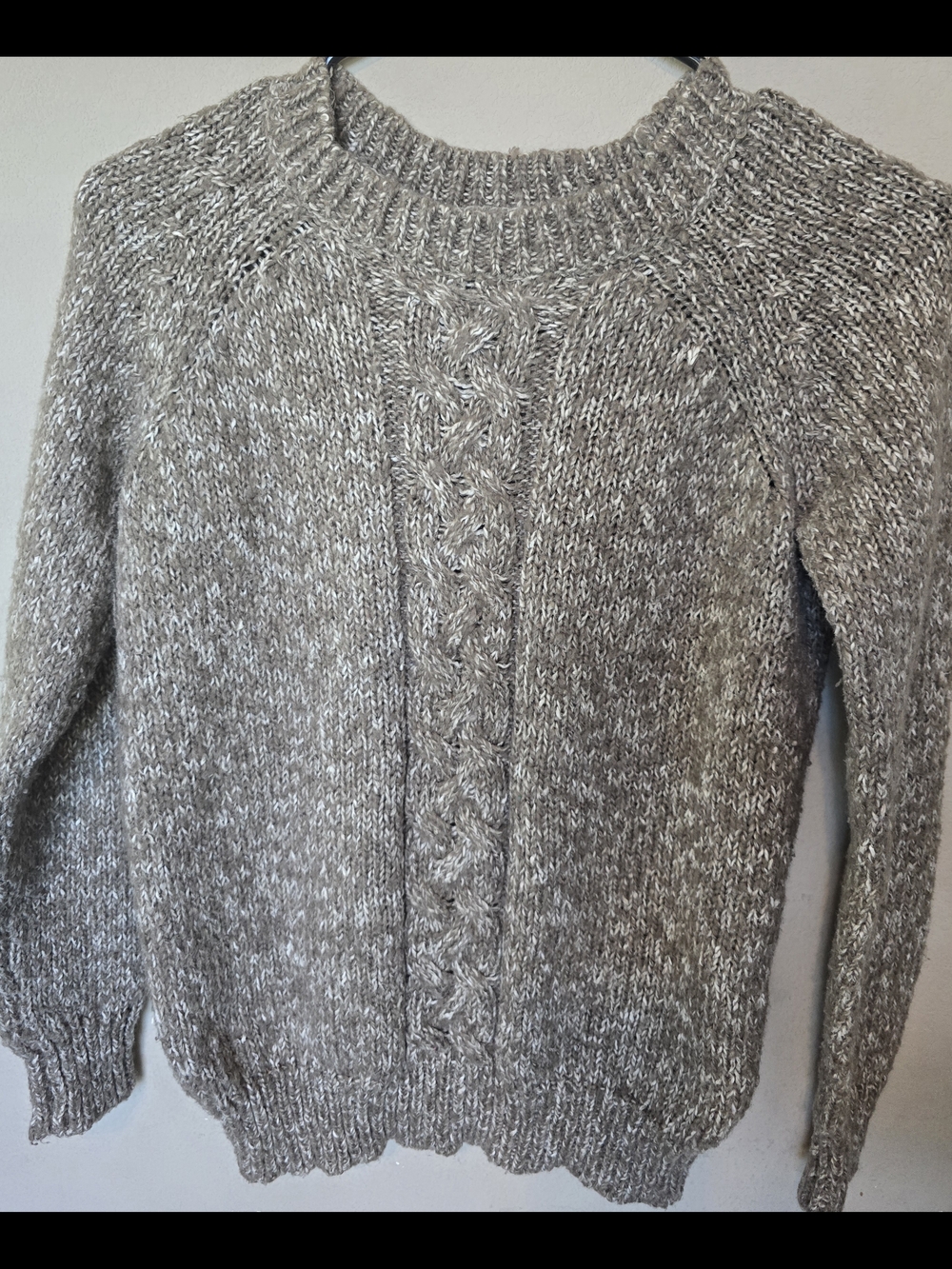 Women's Heather Taupe Crewneck Sweater